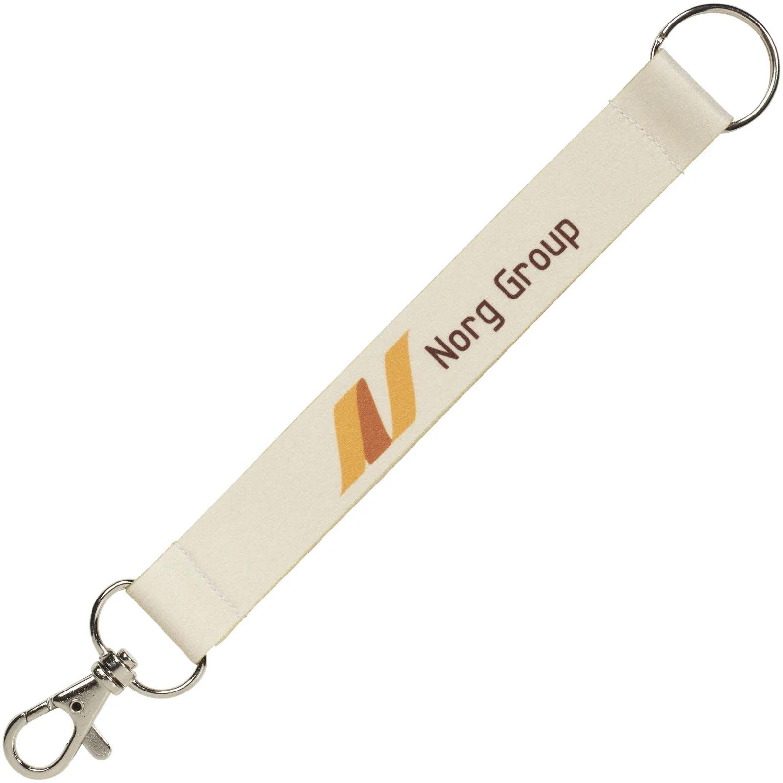 Minik sublimatie lanyard met sleutelhanger Wit