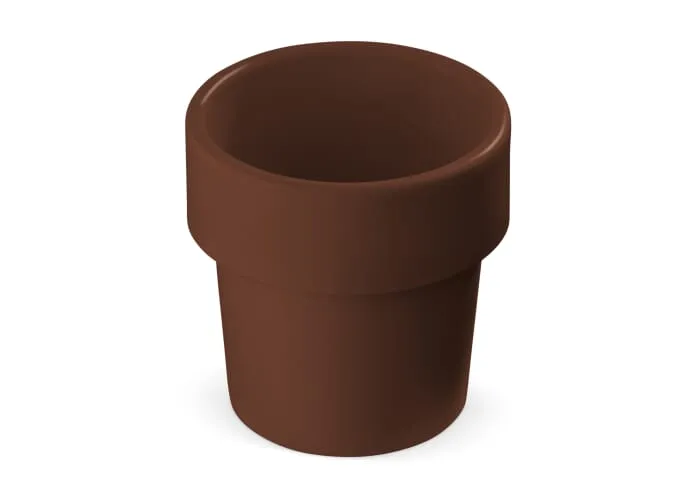 Hot-but-cool beker met kerstomaten zaadjes Bruin