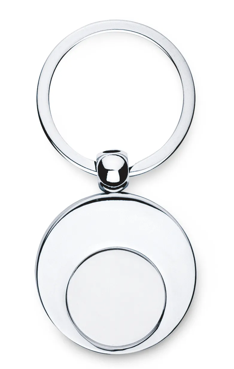 Sleutelhanger met munt Glanzend Zilver