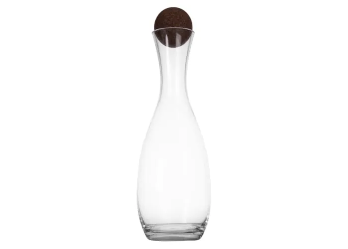 Sagaform Nature karaf met kurkstopper 1,5 liter Transparant