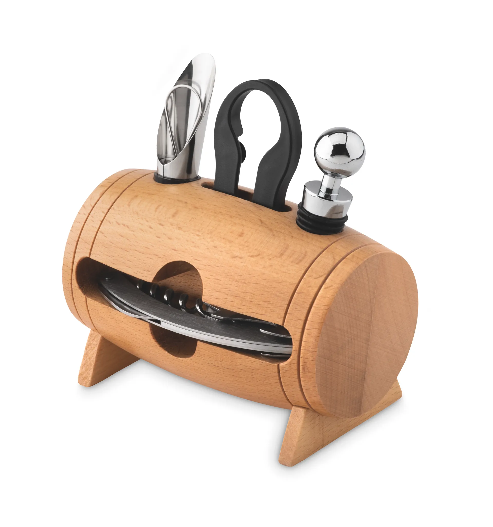 Houten wijnset Hout