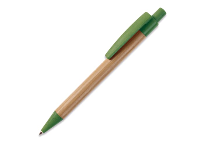 Ball pen bamboe met tarwestro Groen