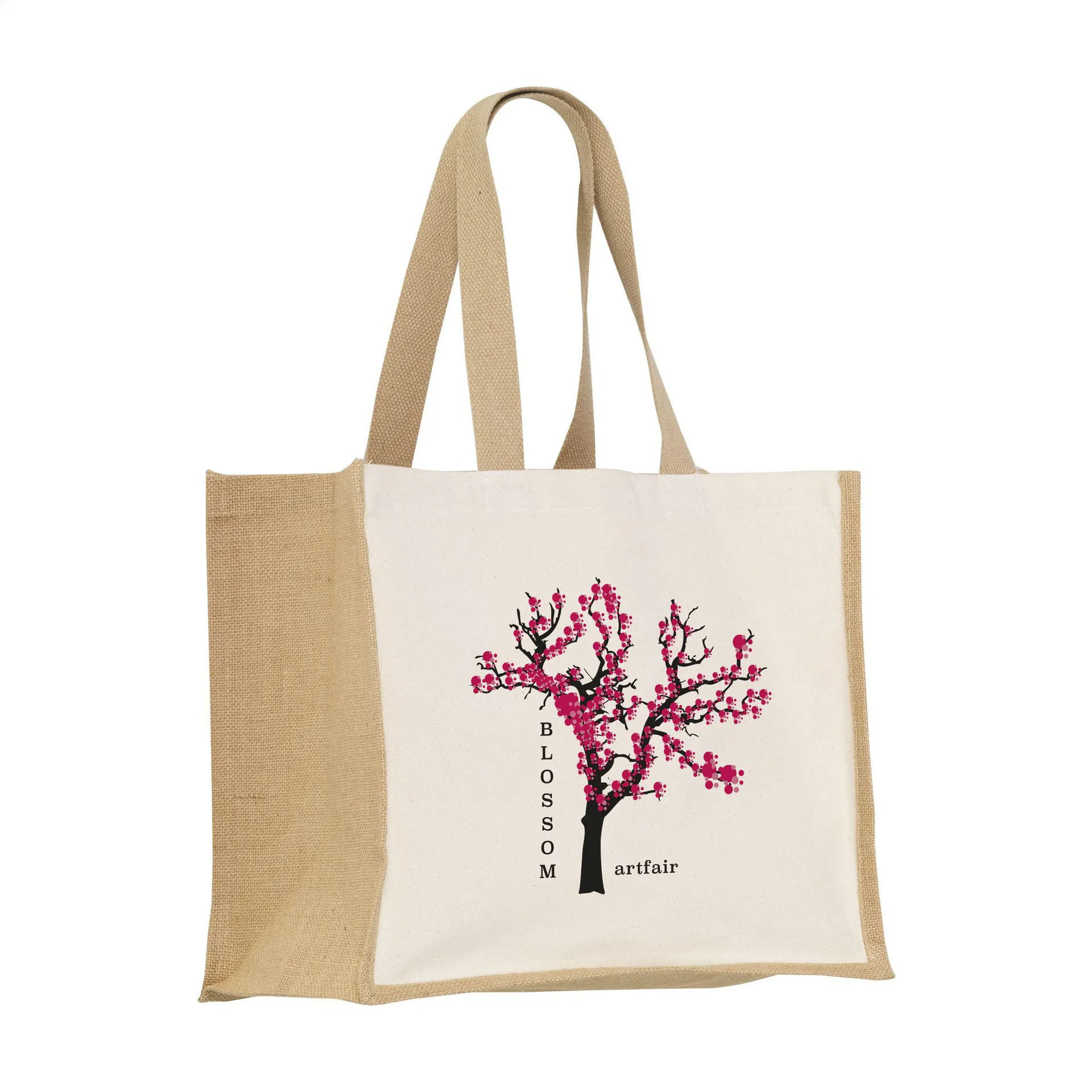 Jute Canvas Shopper (320 g/m²) tas naturel