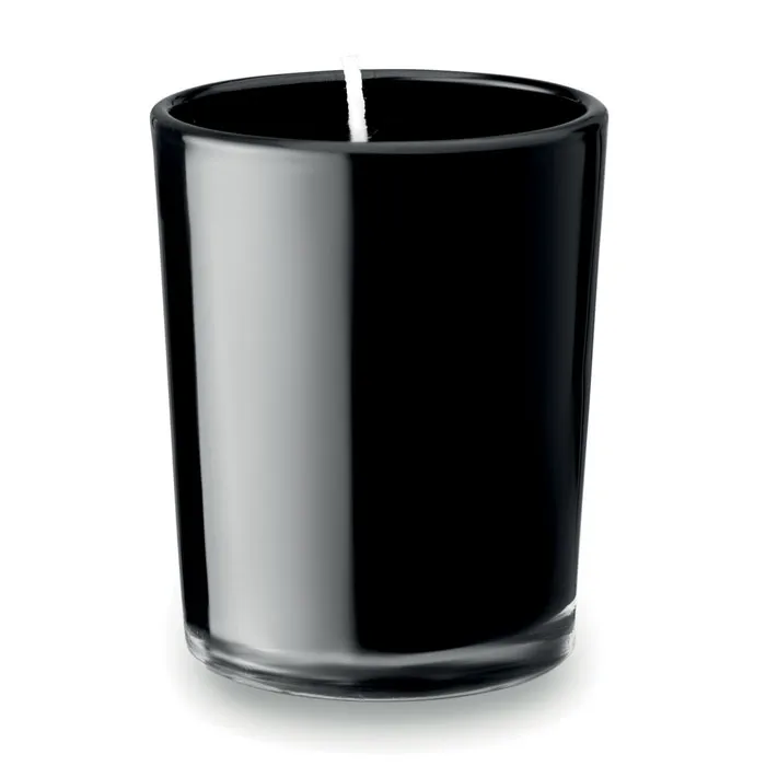 Geurkaarsje in glas Zwart