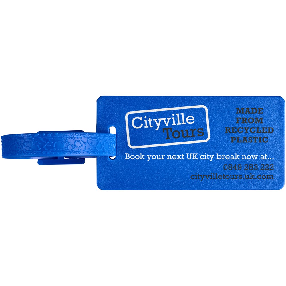 River gerecycled bagagelabel met venster River gerecycled bagagelabel met venster
