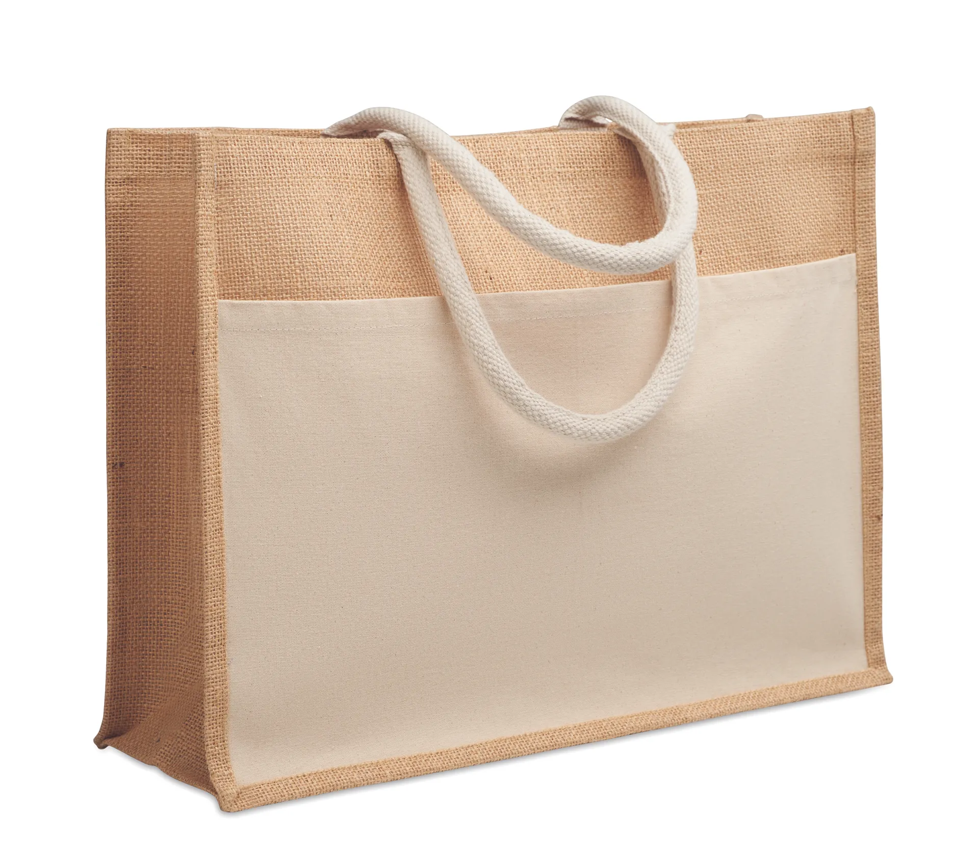 Jute boodschappentas Beige