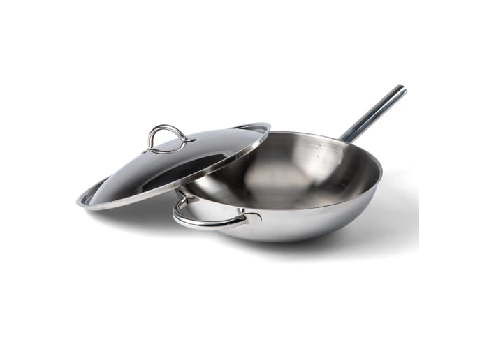 Orrefors Jernverk wokpan 32cm Zilver