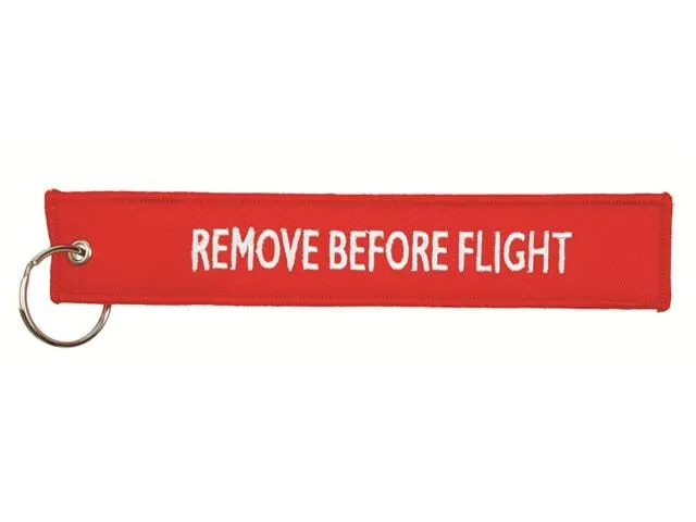 Remove before flight hangtag Rood