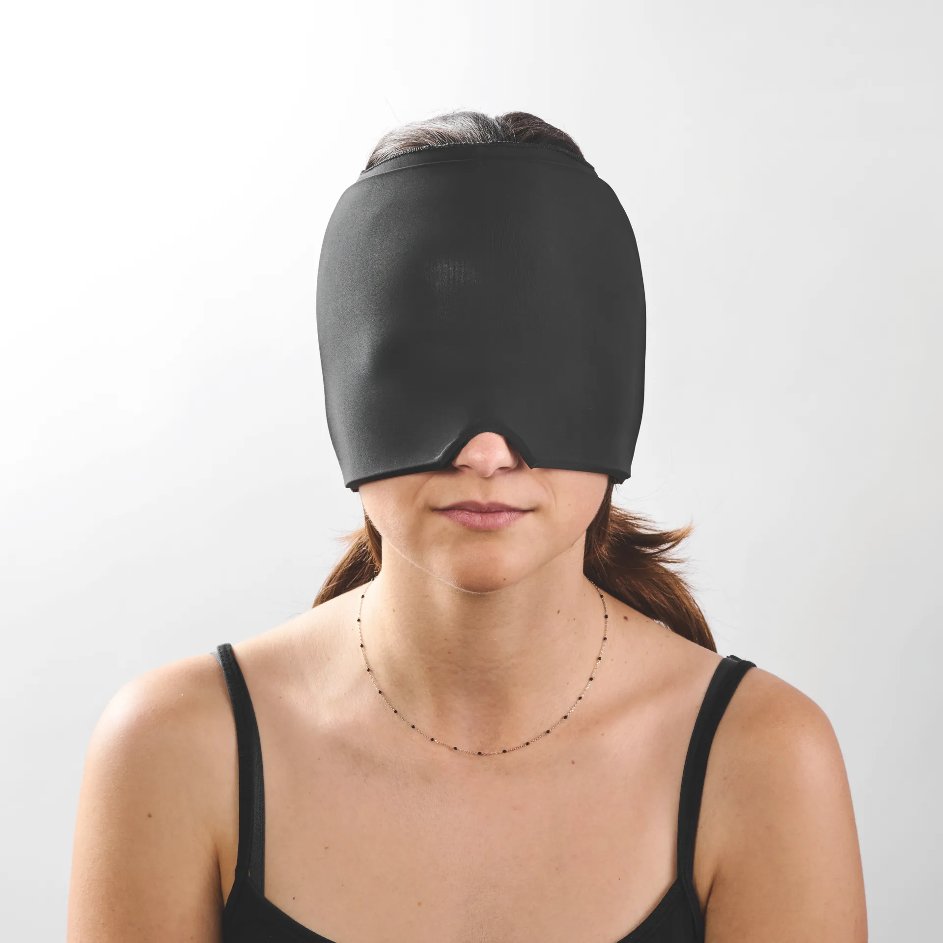 Migraine koel masker één maat Zwart