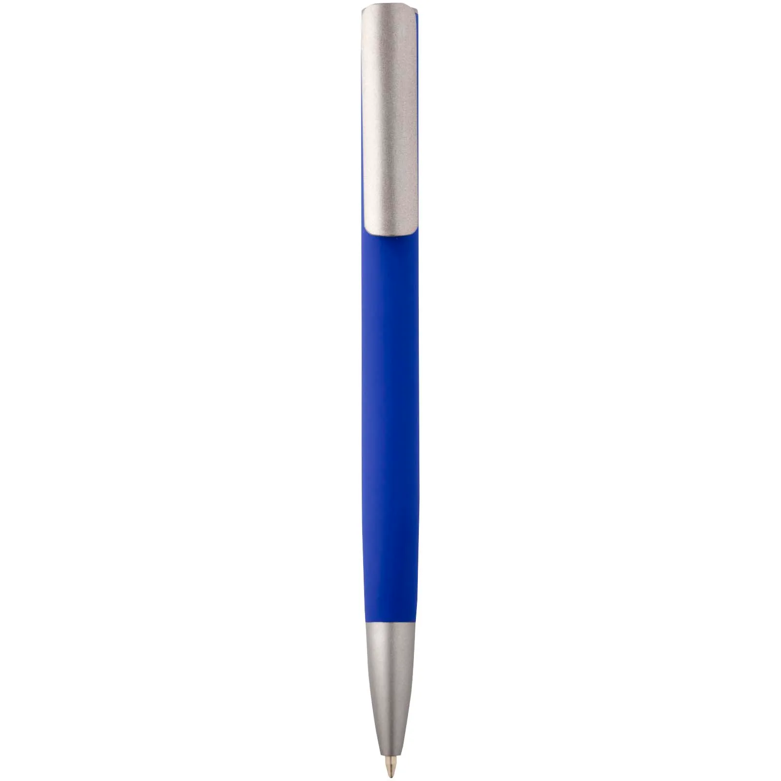 Ziguur balpen van gerecycled aluminium (blauwe inkt) Blauw