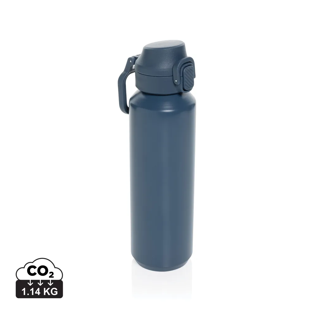 Via RCS Re-steel lockable sport bottle 600ML donkerblauw