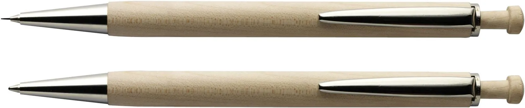 Schrijfset Morris | Houten doos | Pen en potlood bruin