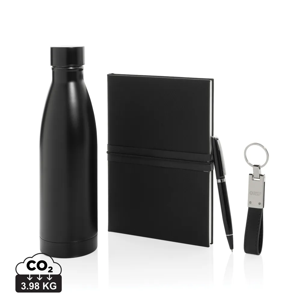Swiss Peak RCS deluxe business gift set w/ water fles zwart