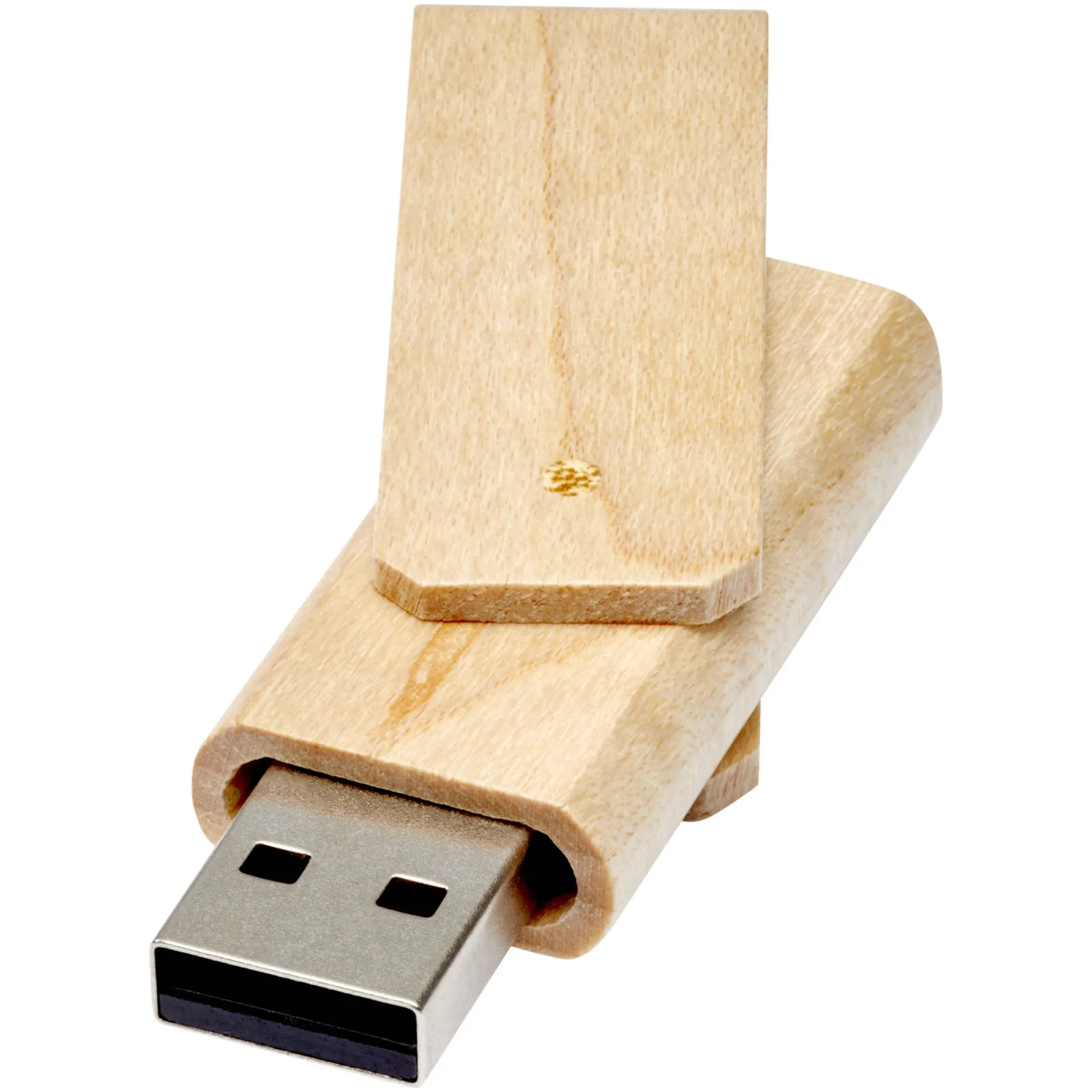 Rotate houten USB Lichtbruin
