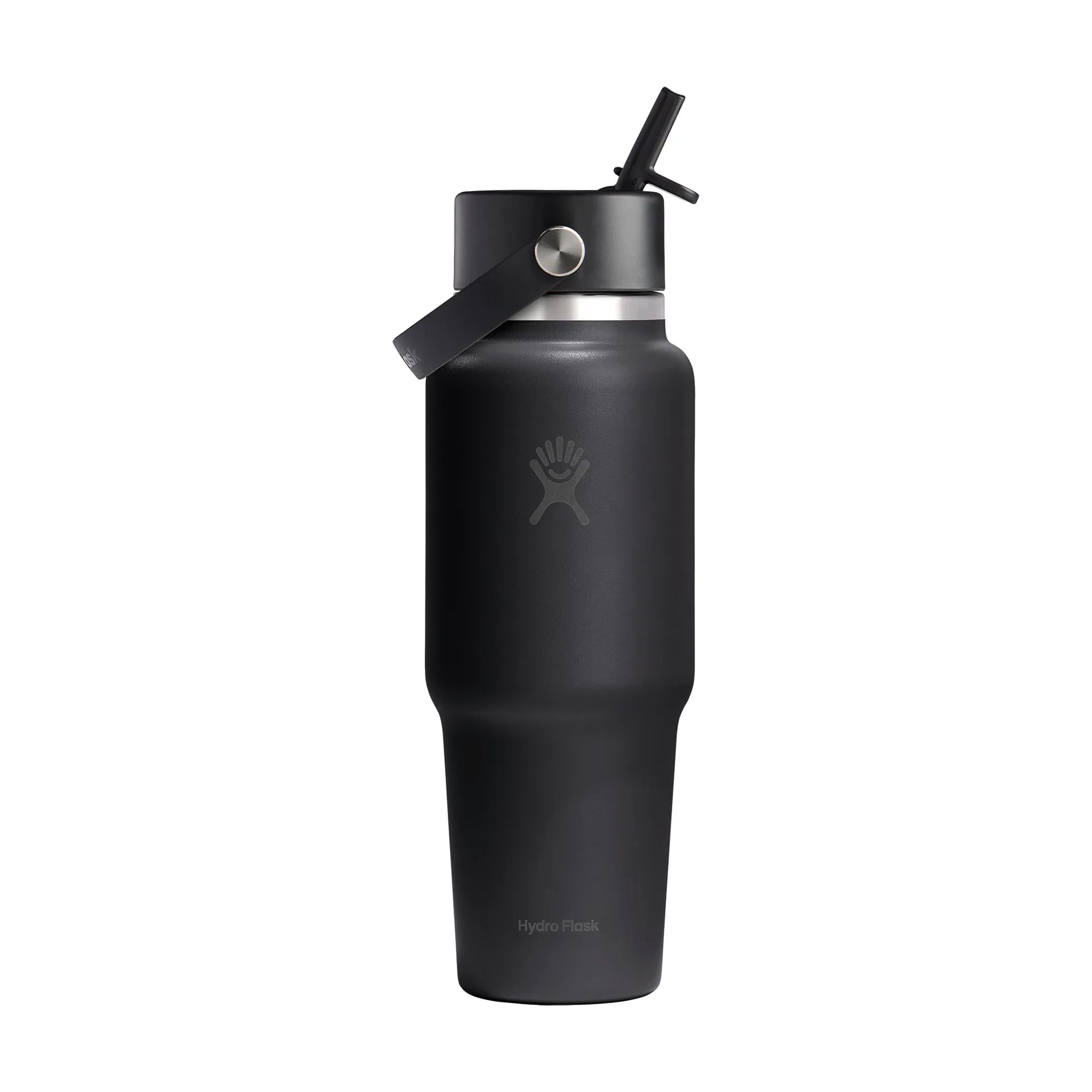 Hydro Flask Wide Mouth Travel Bottle with Flex Straw Cap 946 ml waterfles zwart