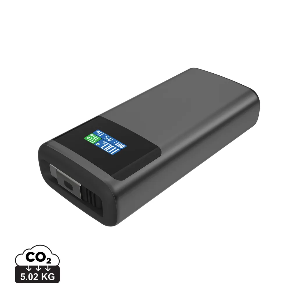 Quantum RCS ultra-fast PD45W 10.000mAh powerbank met scherm grijs