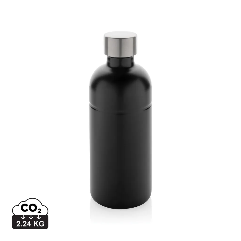 Soda RCS gecertificeerde gerecycled rvs drinkfles zwart