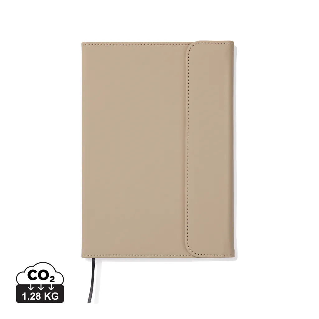 VINGA Baltimore GRS papier & PU notitieboek greige