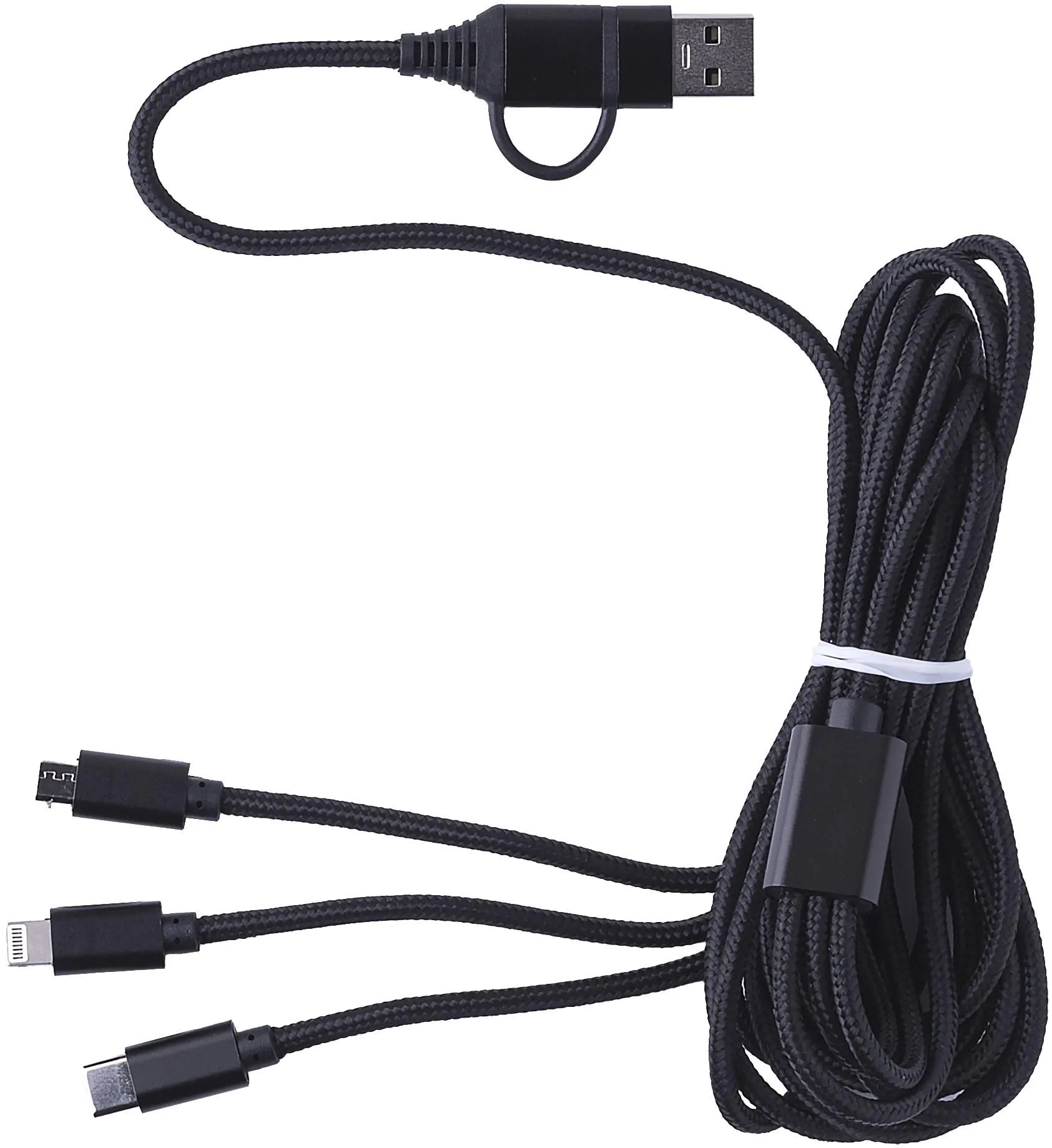 Nylon oplaadkabel Sable zwart