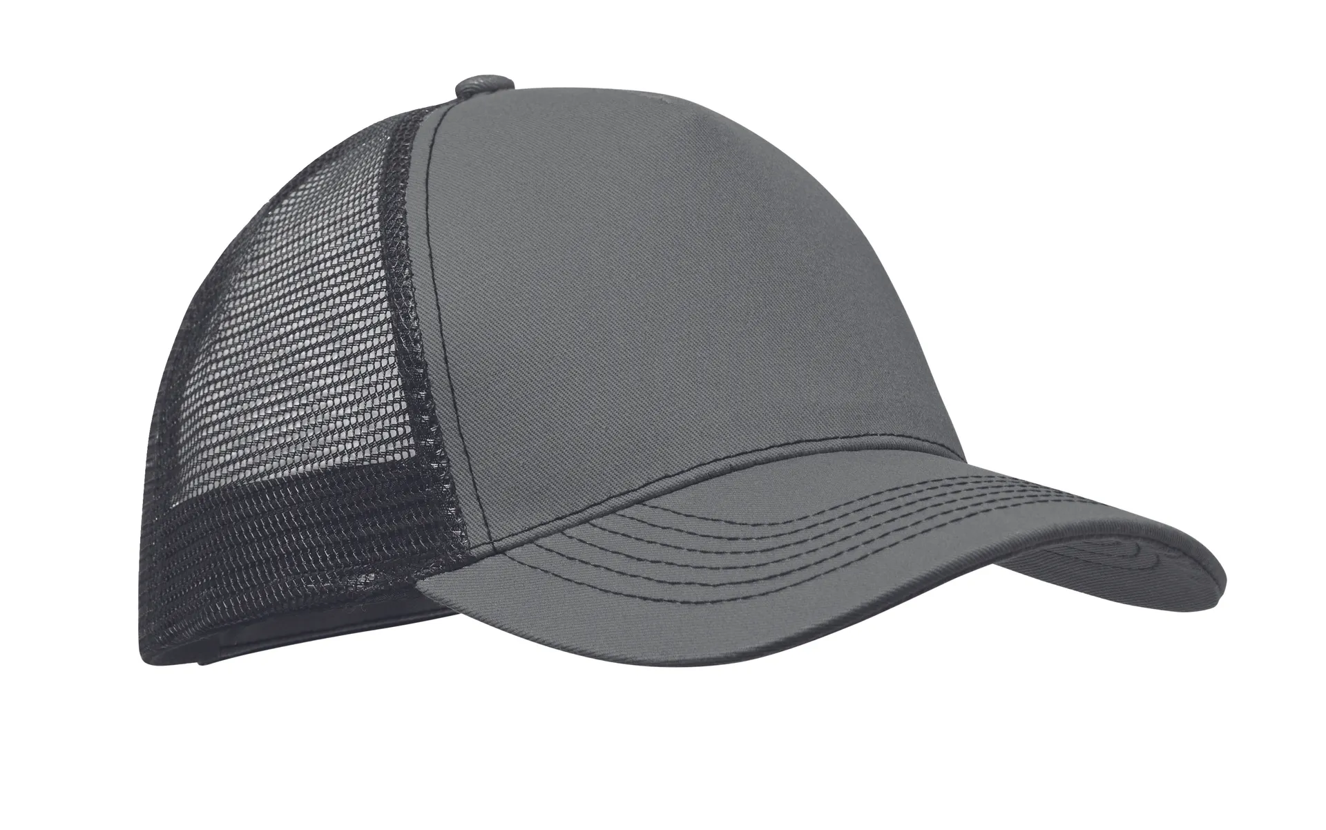5 panelen trucker cap Steengrijs