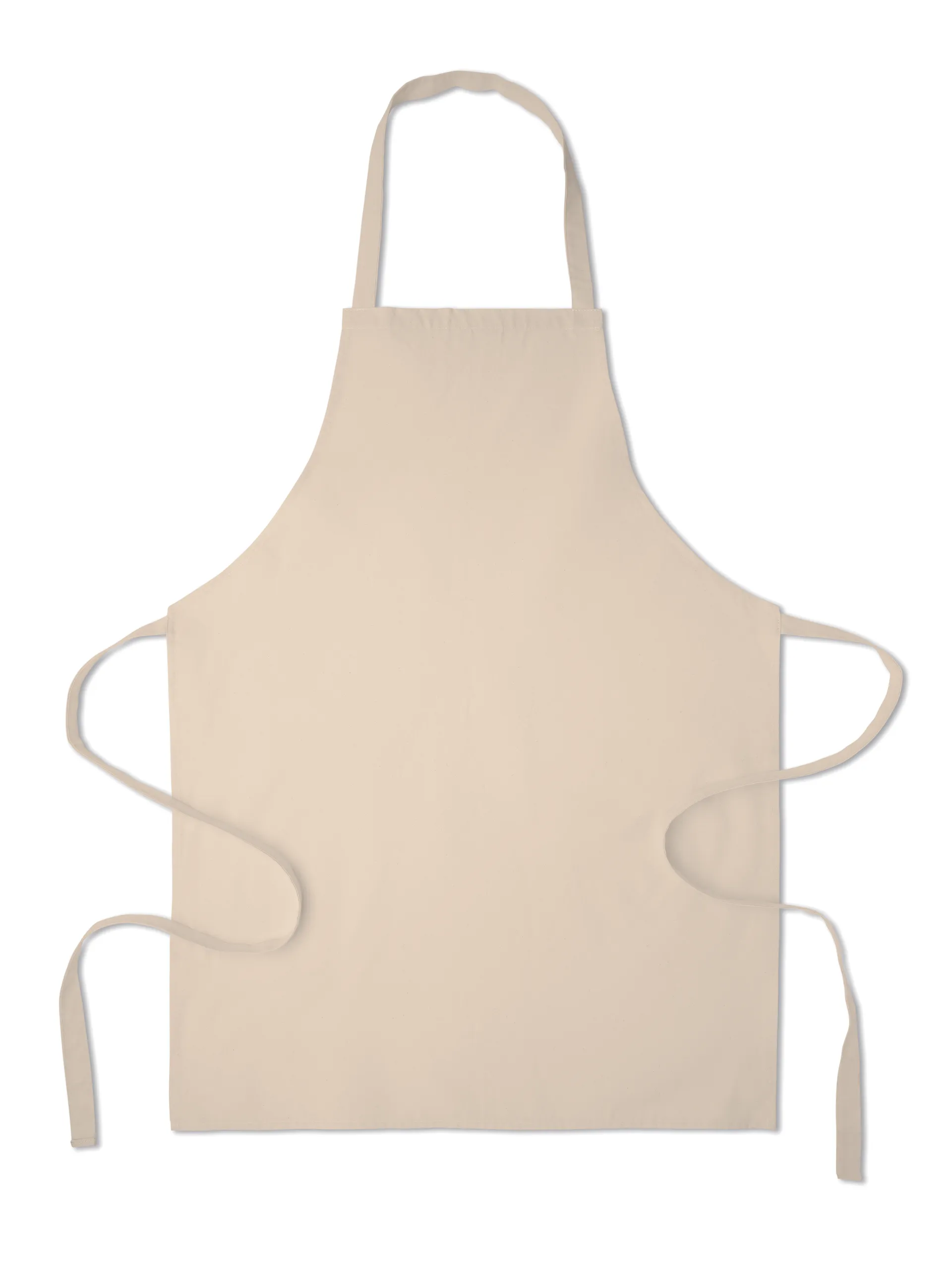 Schort van gerecycled katoen Beige