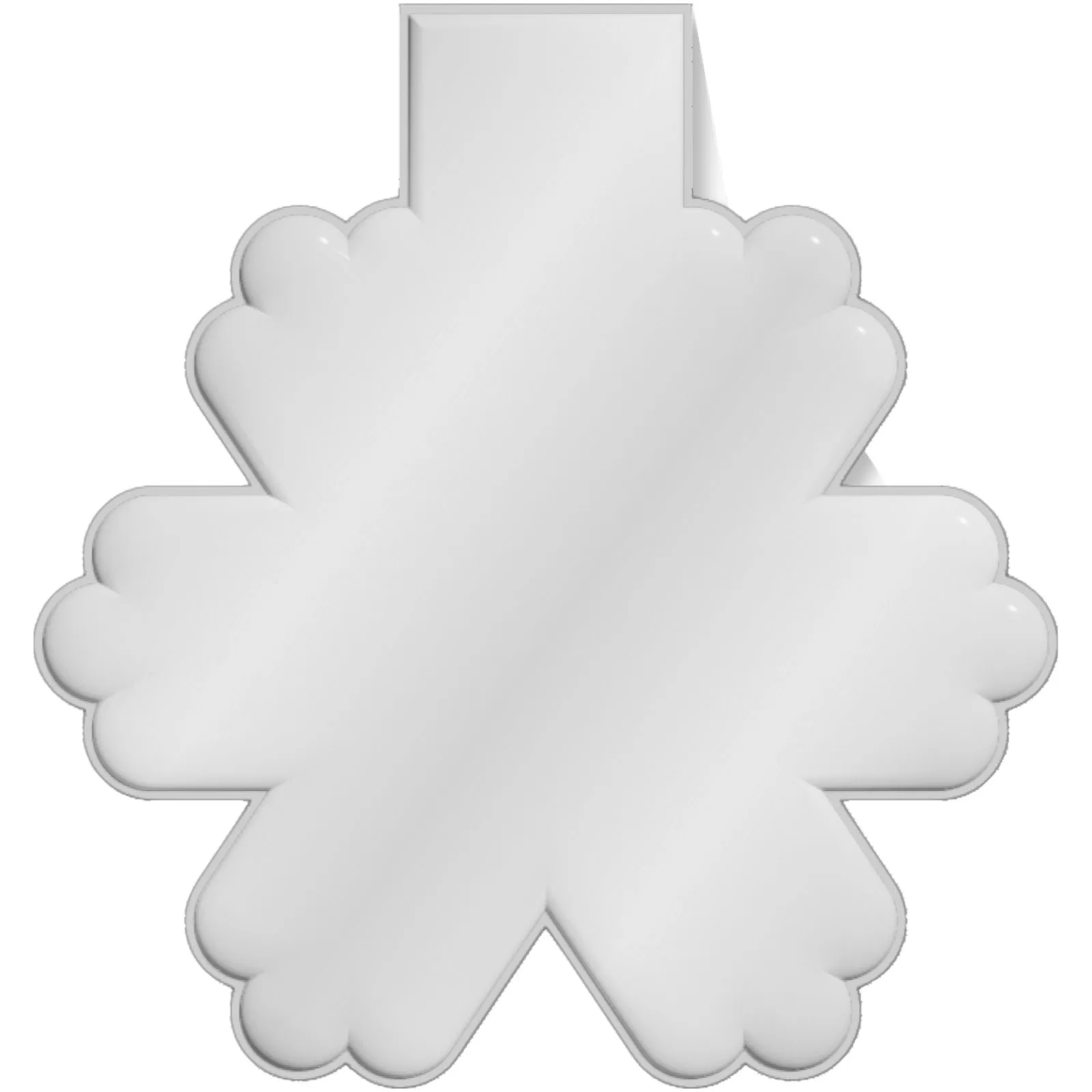RFX™ M-10 reflecterende TPU magneet met sneeuwvlok  Wit