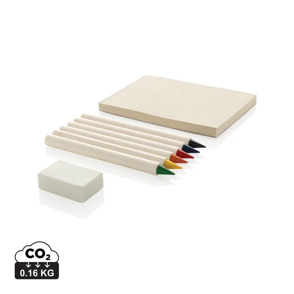 Micki GRS 6-delige set infinity kleurpotloodset met boekje wit