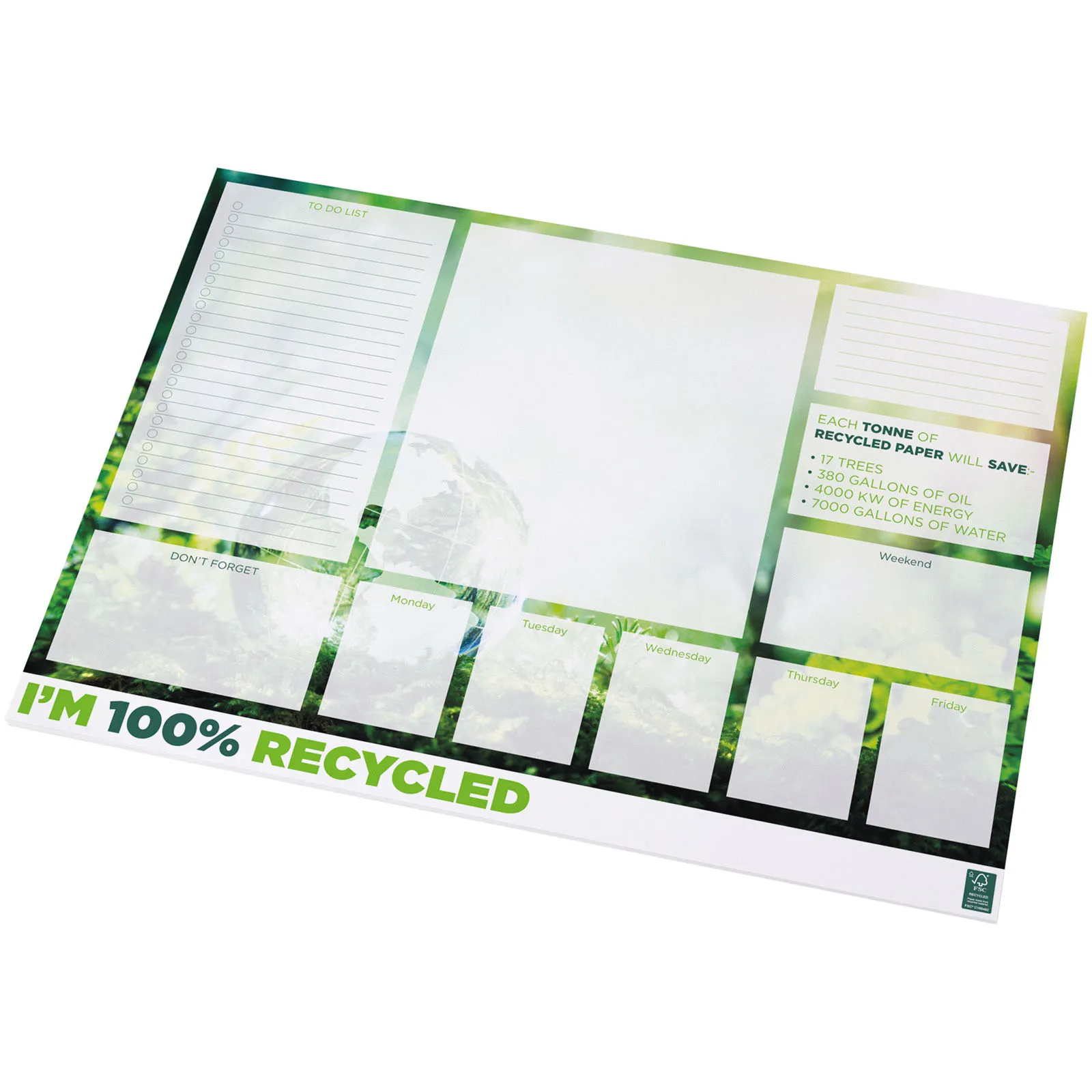 Desk-Mate® gerecycled A2 kladblok Wit