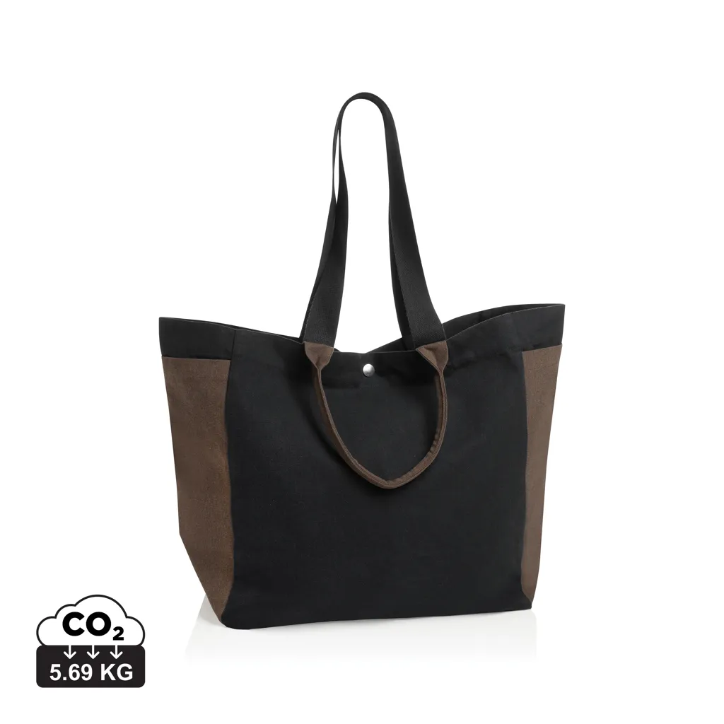 BEAU AWARE™ 400gsm recycled canvas all-round shopper zwart