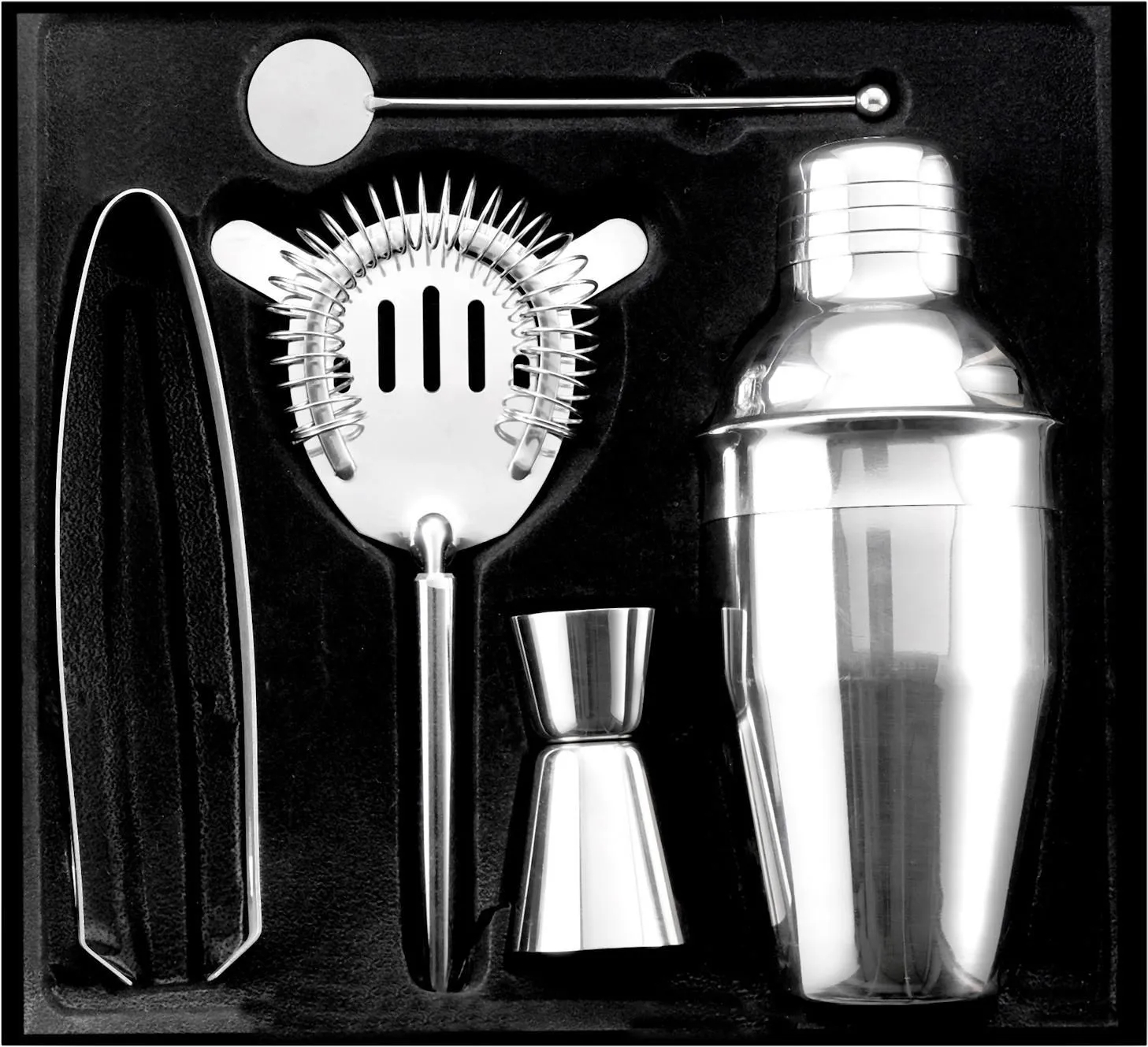 RVS cocktailset Natalina zilver