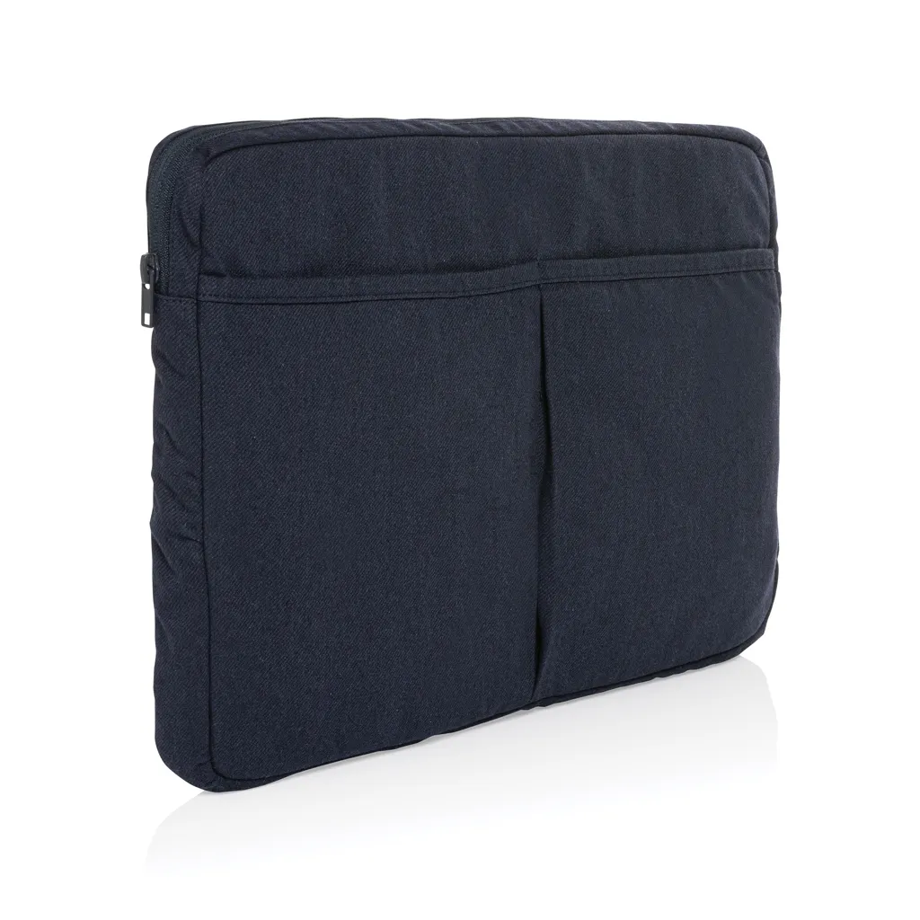 Laluka AWARE™ gerecycled katoenen 15,6 inch laptophoes donkerblauw