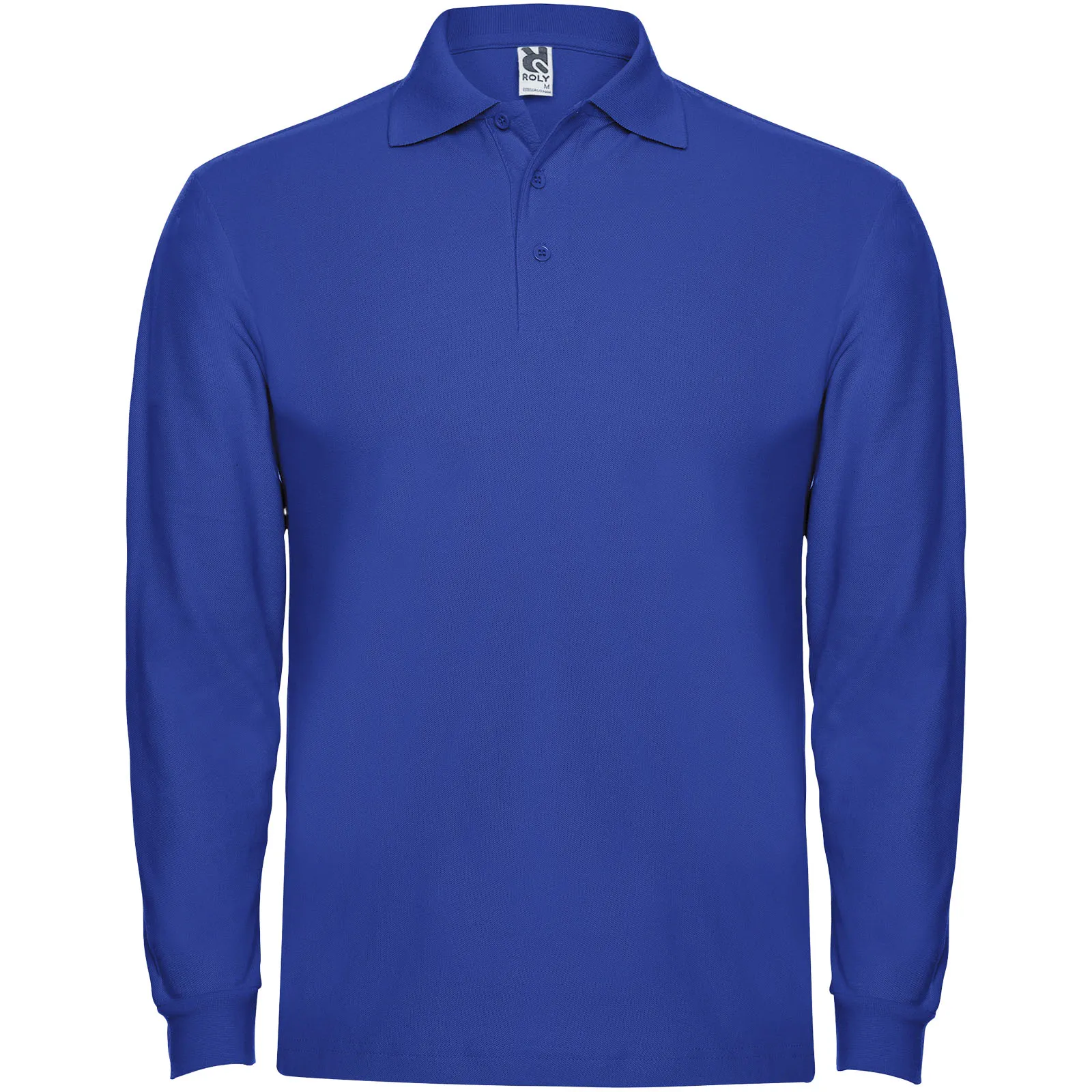 Estrella 220 g/m² herenpolo met lange mouwen Koningsblauw