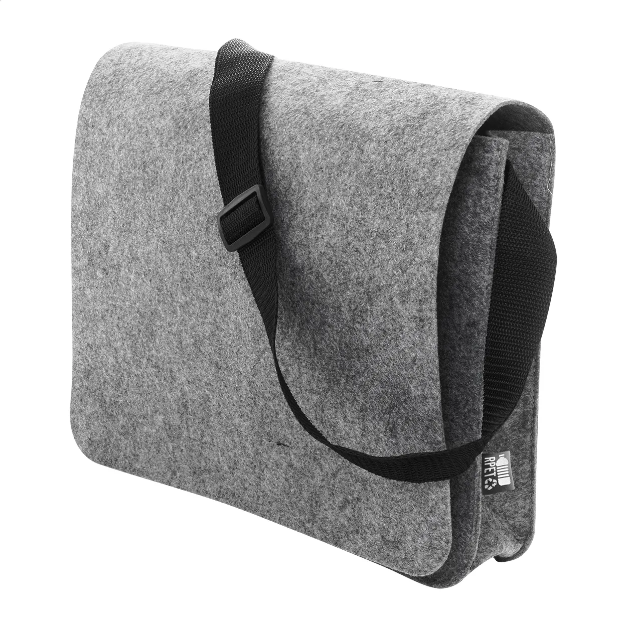 Refelt Courier RPET vilten schoudertas grijs