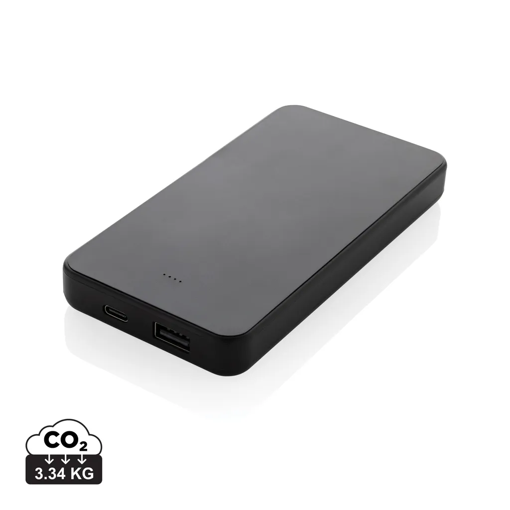 Boostcore RCS recycled plastic powerbank 10.000mAh met USB zwart