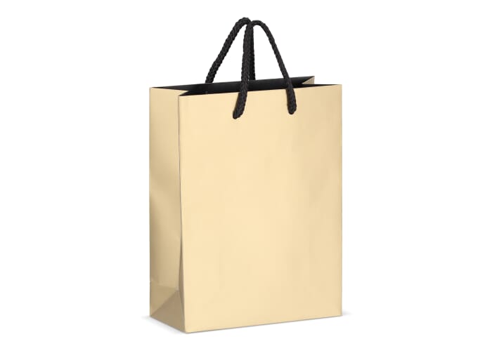 Papieren cadeautas 18 x 8 x 24cm 200g/m² Goud