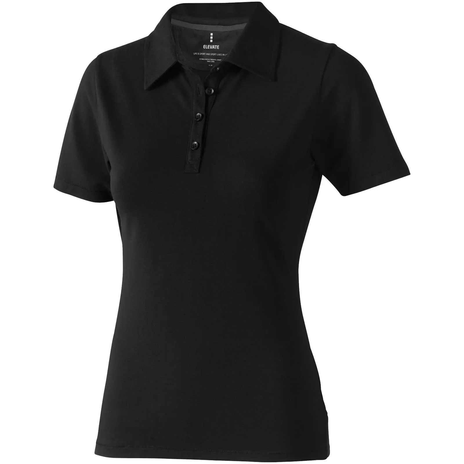 Markham 200 g/m² stretch damespolo met korte mouwen Antraciet