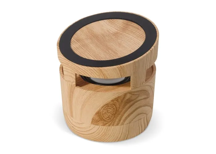 Houten look speaker 3W &amp; draadloos laadstation 5W Hout / Hout