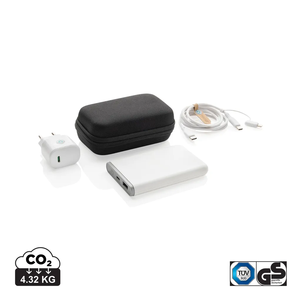Surge RCS gerecycled PET 20W type C 3-delige oplaadset zwart