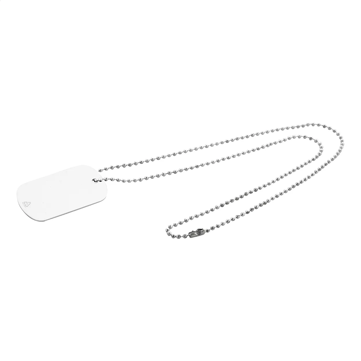 Delta ID tag ketting zilver