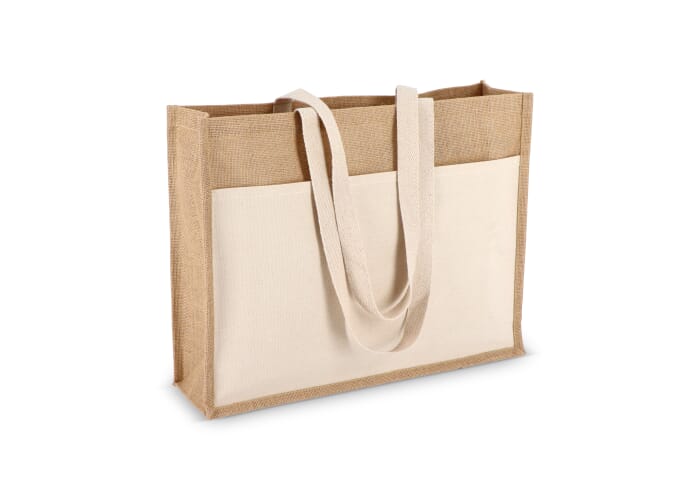 Jute Tote bag OEKO-TEX® 45 x 12 x 35cm 320g/m² Ecru