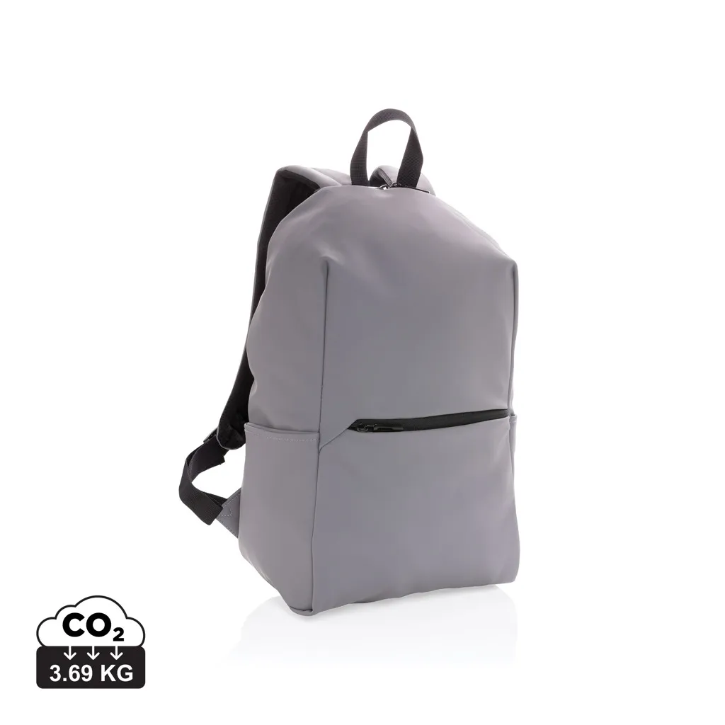 Smooth PU 15.6" laptop rugzak PVC-vrij grijs