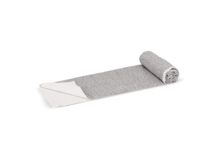 Sneldrogende handdoek R-PET 100 x 180 cm sublimatie Wit / Grijs