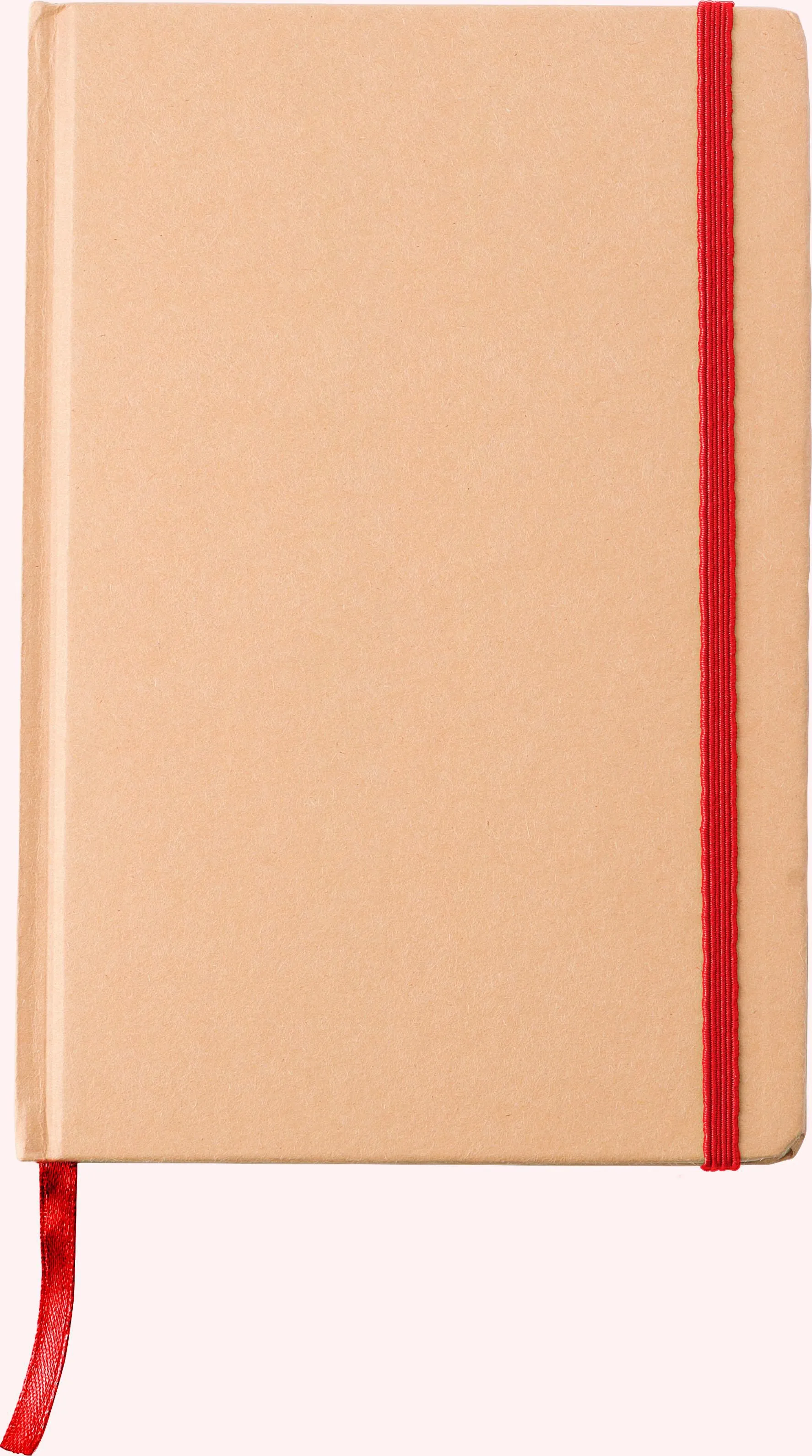 Notitieboek Gianni | Gerecycled karton | A5 | Gelinieerd rood