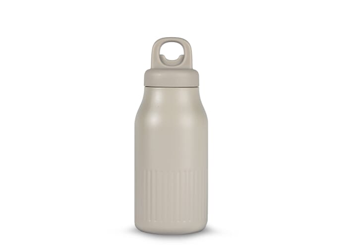 Sagaform Truls stalen fles met handige openklik dop (gerecycled) 500 ml Beige