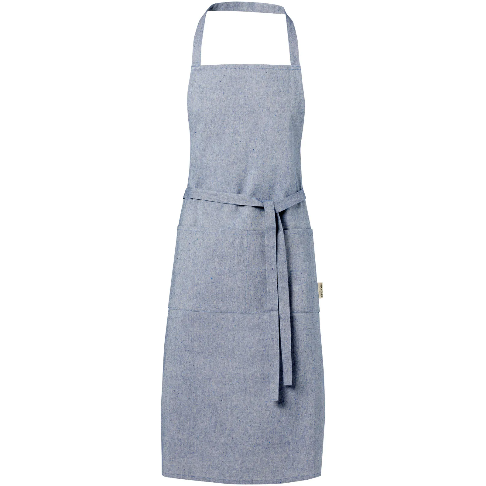 Pheebs 200 g/m² gerecycled katoenen schort Gemêleerd blauw