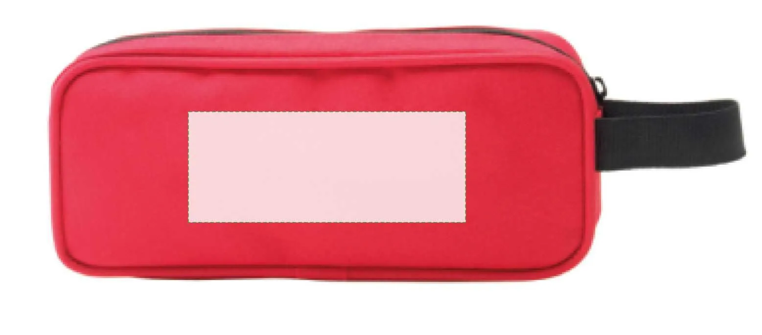 Rode etui Iago van polyester 600D met ruimte voor bedrukking