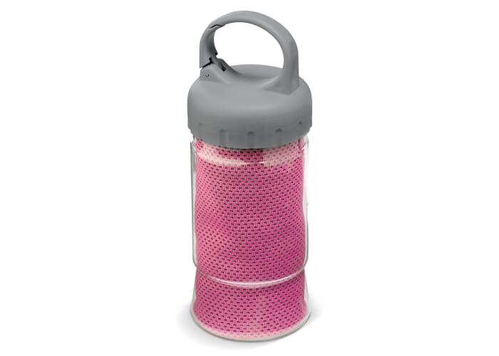 Fitness handdoek 32x88cm Donker Roze